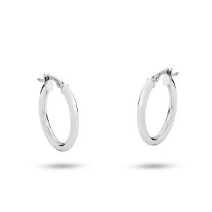 Brinco Argola em Ouro Branco 18K  