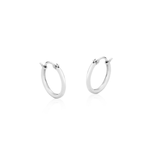 Brinco Argola em Ouro Branco 18K  