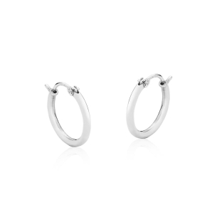 Brinco Argola em Ouro Branco 18K  