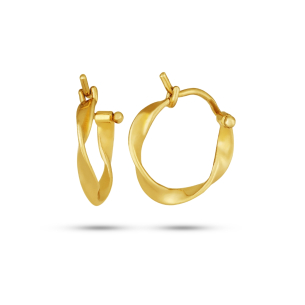 Brinco Argola Torcida em Ouro Amarelo 18K