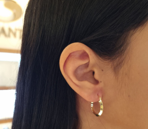 Brinco Argola em Ouro Amarelo 18K