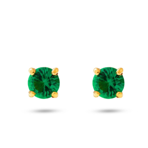 Brinco em Ouro Amarelo 18K com Esmeralda  