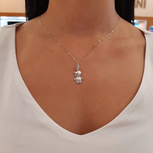 Pingente Ouro Branco 18K 