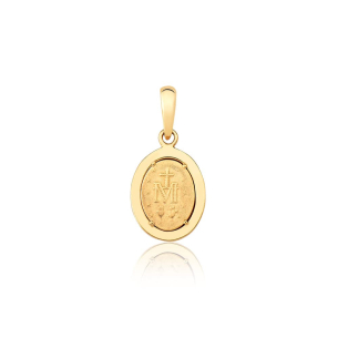 Pingente Nossa Senhora das Graças em Ouro Amarelo 18K
