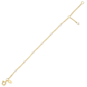 Pulseira infantil de ouro amarelo 18k com Pérolas