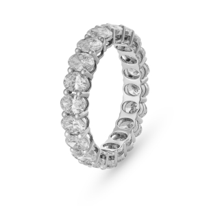 Anel em Ouro Branco 18K com Diamantes