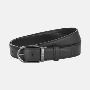 Cinto Montblanc de cem Ouro com fivela revestida a rutênio