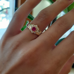 Anel de Formatura em Ouro Amarelo E Ouro Branco 18K 