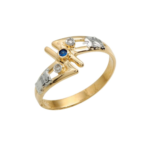 Anel de Formatura em Ouro Amarelo E Ouro Branco 18K 