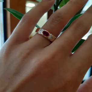 Anel de Formatura em Ouro Amarelo E Ouro Branco 18K 
