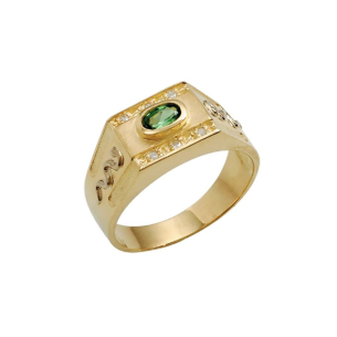 Anel de Formatura em Ouro Amarelo E Ouro Branco 18K 