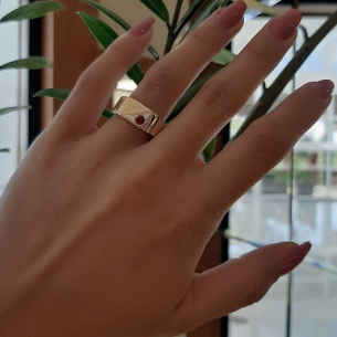 Anel de Formatura em Ouro Amarelo E Ouro Branco 18K 
