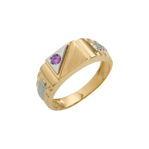 Anel de Formatura em Ouro Amarelo E Ouro Branco 18K 