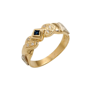 Anel de Formatura em Ouro Amarelo E Ouro Branco 18K 