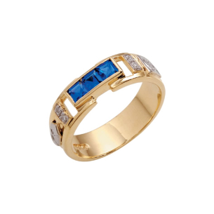 Anel de Formatura em Ouro Amarelo E Ouro Branco 18K 