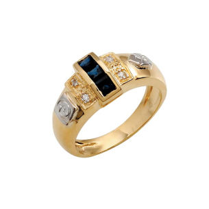 Anel de Formatura em Ouro Amarelo E Ouro Branco 18K 