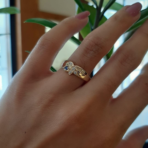 Anel de Formatura em Ouro Amarelo E Ouro Branco 18K 