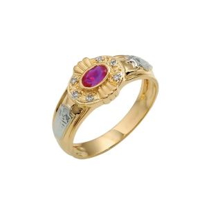 Anel de Formatura em Ouro Amarelo E Ouro Branco 18K 