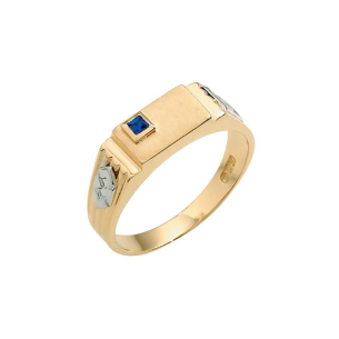 Anel de Formatura em Ouro Amarelo E Ouro Branco 18K 