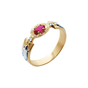 Anel de Formatura em Ouro Amarelo E Ouro Branco 18K 