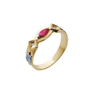 Anel de Formatura em Ouro Amarelo E Ouro Branco 18K 