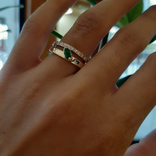Anel de Formatura em Ouro Amarelo E Ouro Branco 18K 