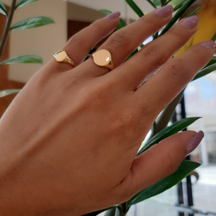 Anel Chancela em Ouro Amarelo 18K 