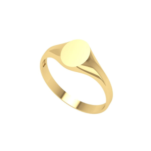 Anel chancela de ouro 18k oval - P