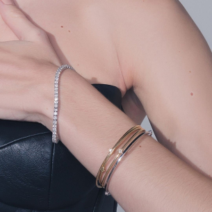 Pulseira em Ouro Amarelo 18K com Diamante 