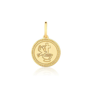 Pingente de ouro 18k batismo