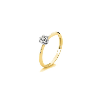 Anel em Ouro Amarelo 18K com Diamantes