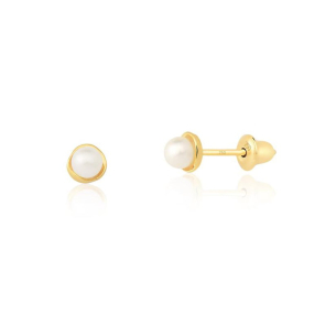 Brinco em Ouro Amarelo 18K com Pérola   