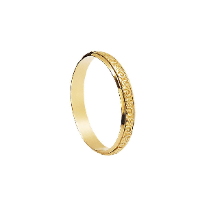 Aliança de ouro 18K bodas de ouro 3,5mm