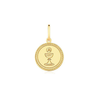 Pingente de ouro amarelo 18k Eucaristia