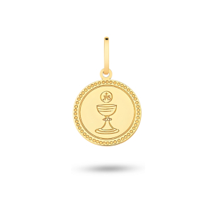 Pingente Eucaristia em Ouro Amarelo 18K 