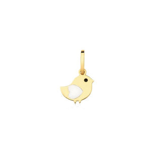 Pingente de ouro amarelo 18k esmaltado