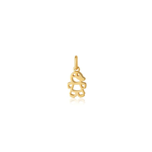 Pingente pequeno menino em Ouro Amarelo 18K