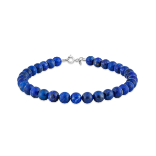 Pulseira com Lápis-Lazúli em Ouro Branco 18k