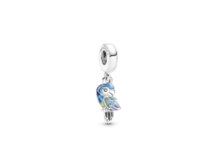 Pingente Pandora Papagaio Paraíso da Selva Prata 925