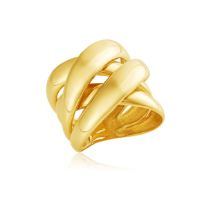 Anel de ouro amarelo com quatro aros - 18K