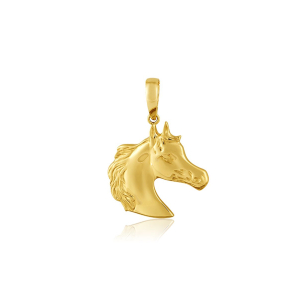 Pingente de ouro amarelo 18k cavalo