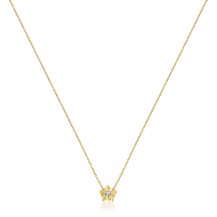 Colar em Ouro Amarelo 18K ponto de luz diamante