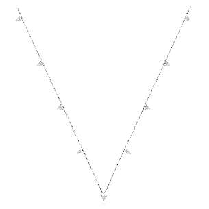 Gargantinha em Ouro Branco 18K com Diamantes   
