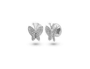 Brinco em Ouro Branco 18K com Diamantes