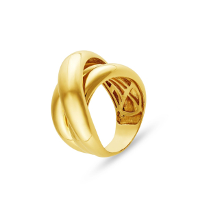 Anel em Ouro Amarelo 18K com Diamantes