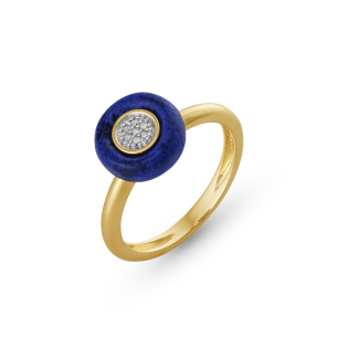 Anel em Ouro Amarelo 18K com Brilhantes