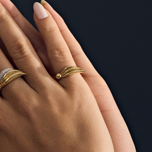 Anel Dedinho Paisley em Ouro Amarelo 18k 