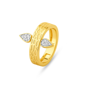 Anel em Ouro Amarelo 18K com Diamantes 