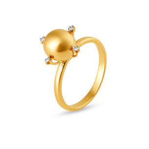 Anel em Ouro Amarelo 18K com Diamantes 
