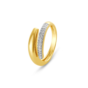Anel em Ouro Amarelo 18K com Diamantes 